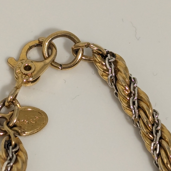 Vintage Monet 16 inch Gold And Silver Rope Chain - Picture 3 of 4